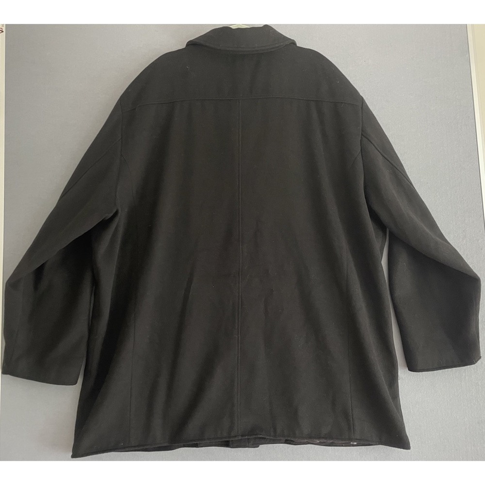 Oak Hill Men 3XLT Coat Black Wool Blend Full Zip Button Classic Jacket 54L/56L - Picture 11 of 12